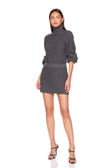 rib knit mini skirt