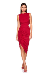 cut out tank gathered dress