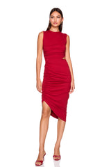 cut out tank gathered dress