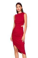 cut out tank gathered dress
