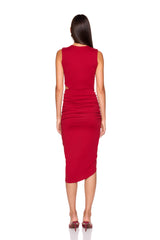 cut out tank gathered dress