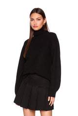 ponte pleated skirt