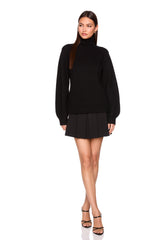 ponte pleated skirt