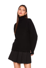 ponte pleated skirt