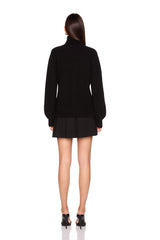 ponte pleated skirt