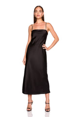 satin slip dress