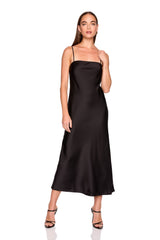 satin slip dress