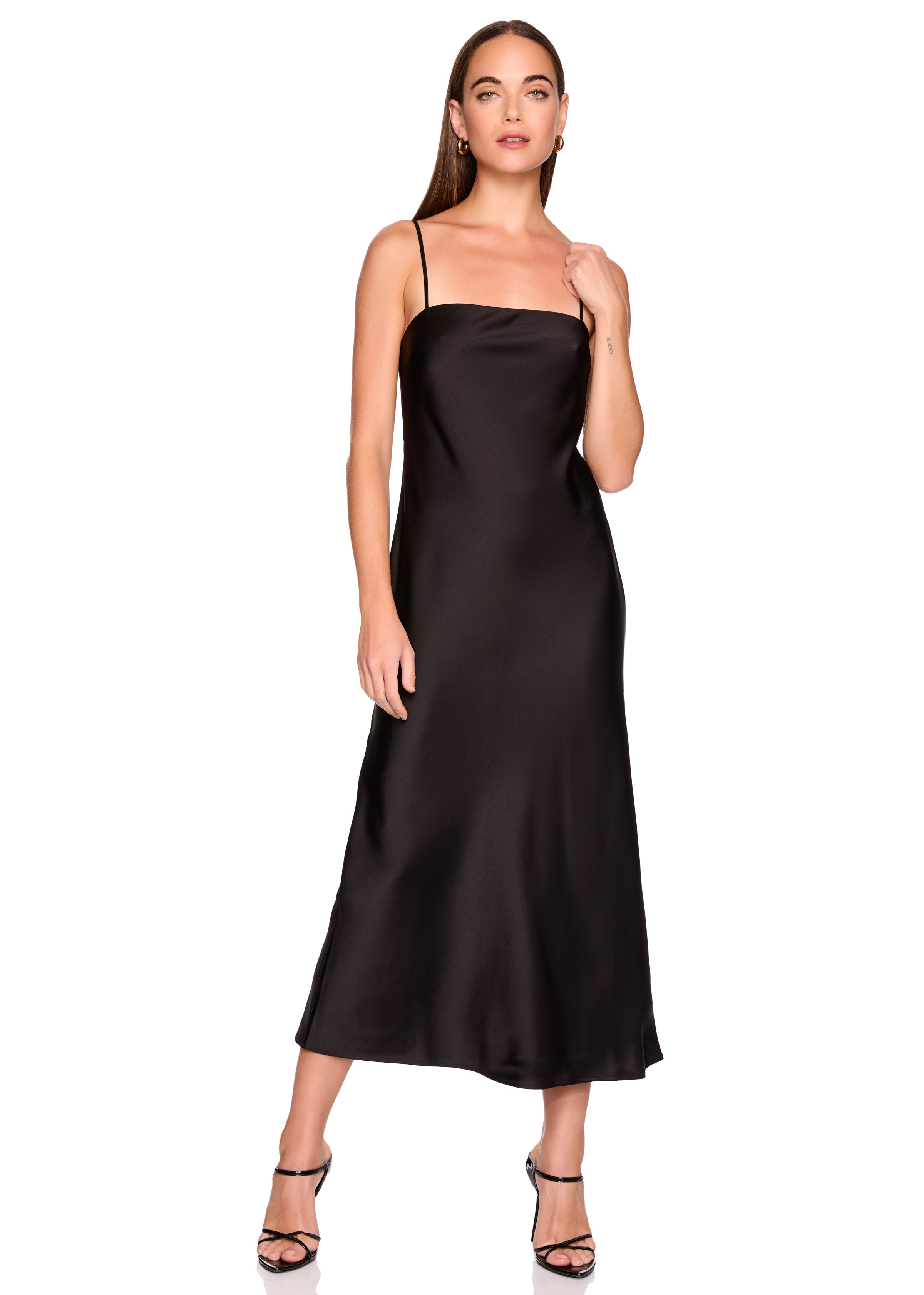 satin slip dress