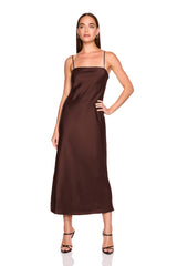 satin slip dress