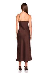 satin slip dress