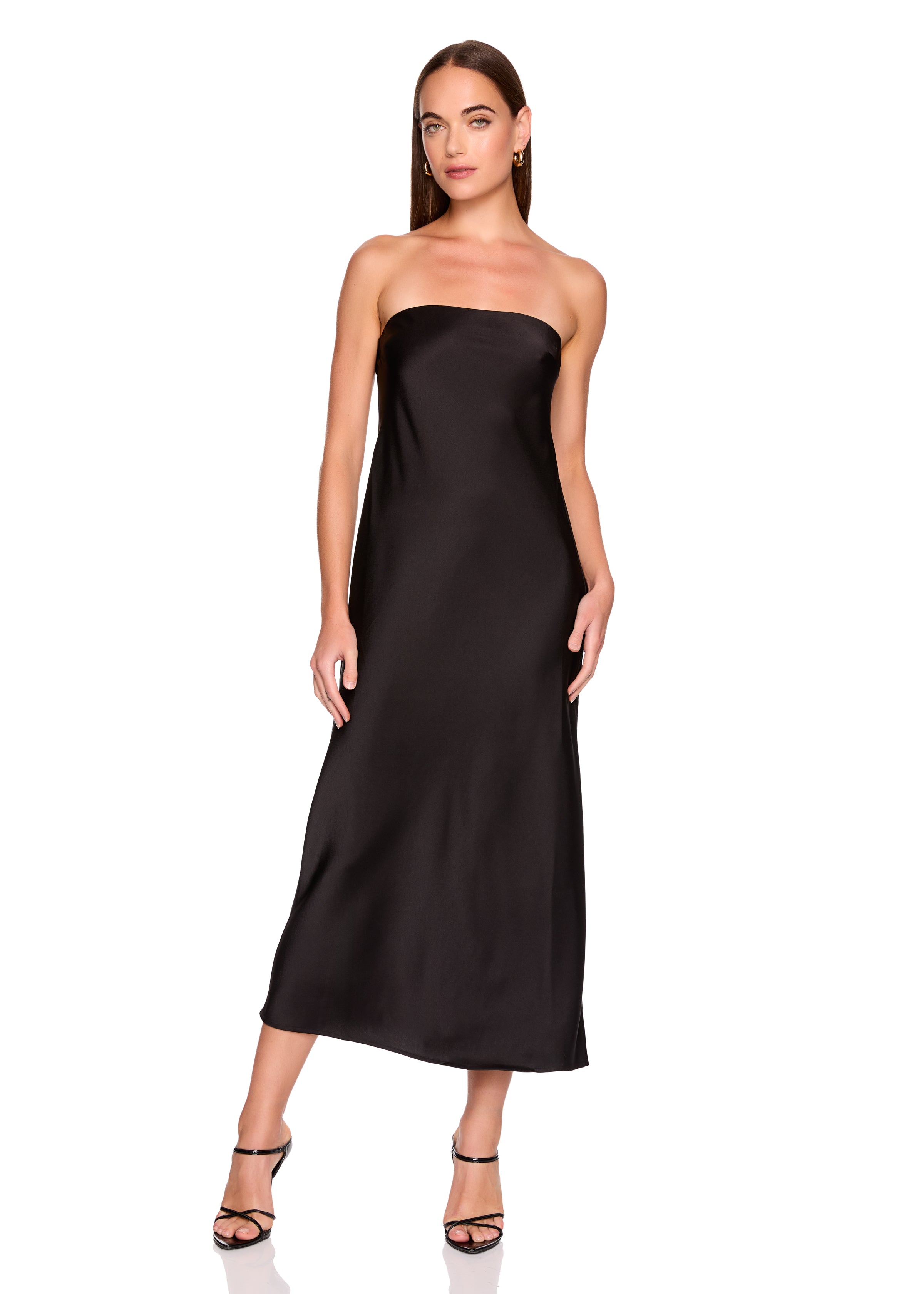 satin tube dress