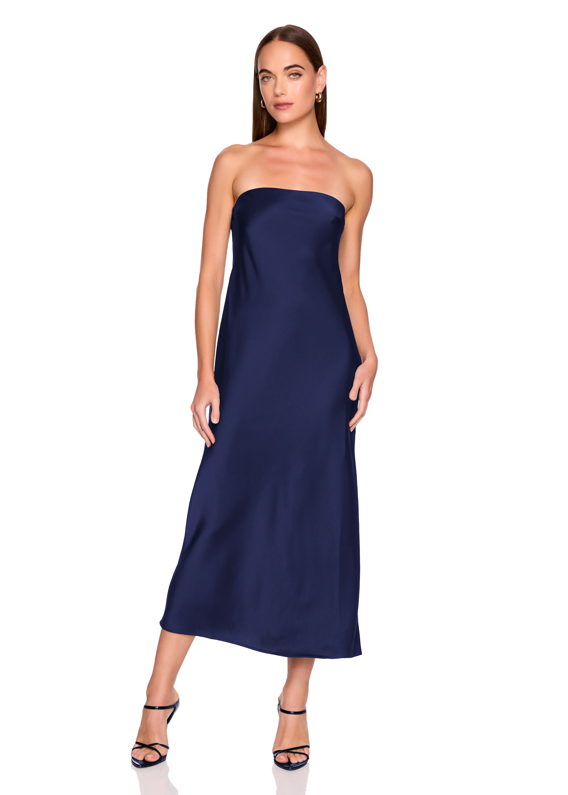 satin tube dress