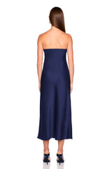 satin tube dress