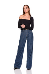 asymmetrical off one shoulder top