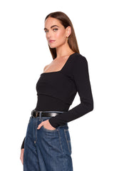 asymmetrical off one shoulder top