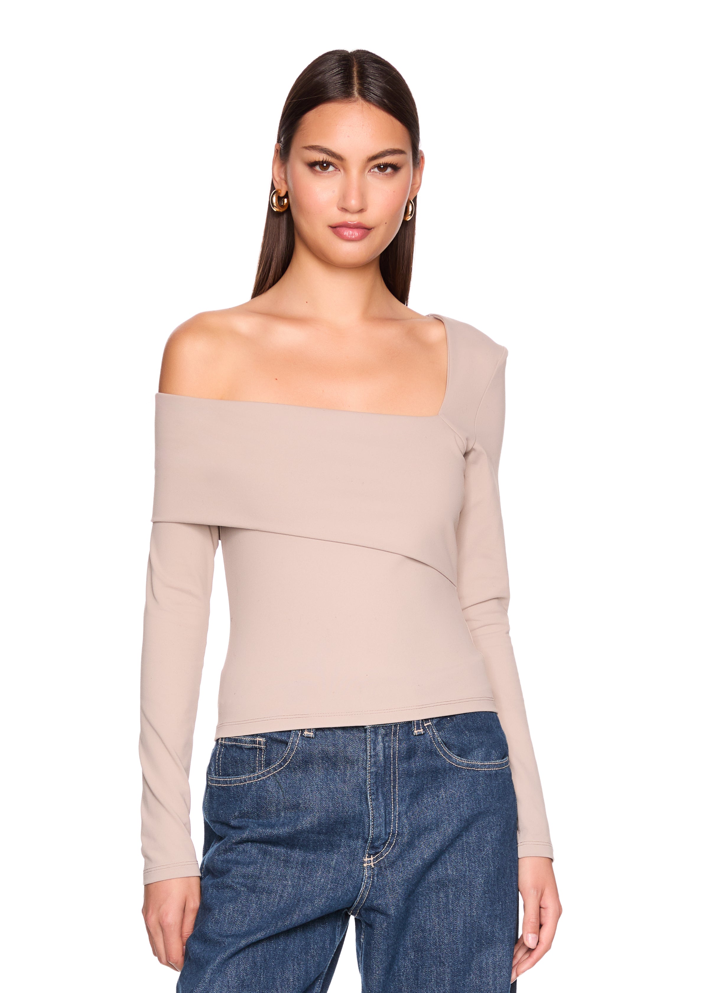 asymmetrical off one shoulder top