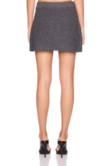 rib knit mini skirt