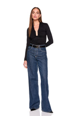 square wire long sleeve top
