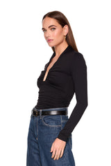 square wire long sleeve top
