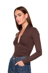 square wire long sleeve top