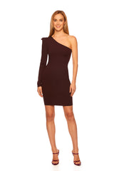 pleated one arm dress