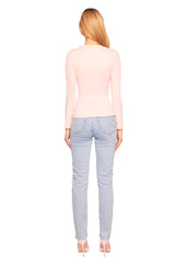 faux wrap long sleeve top