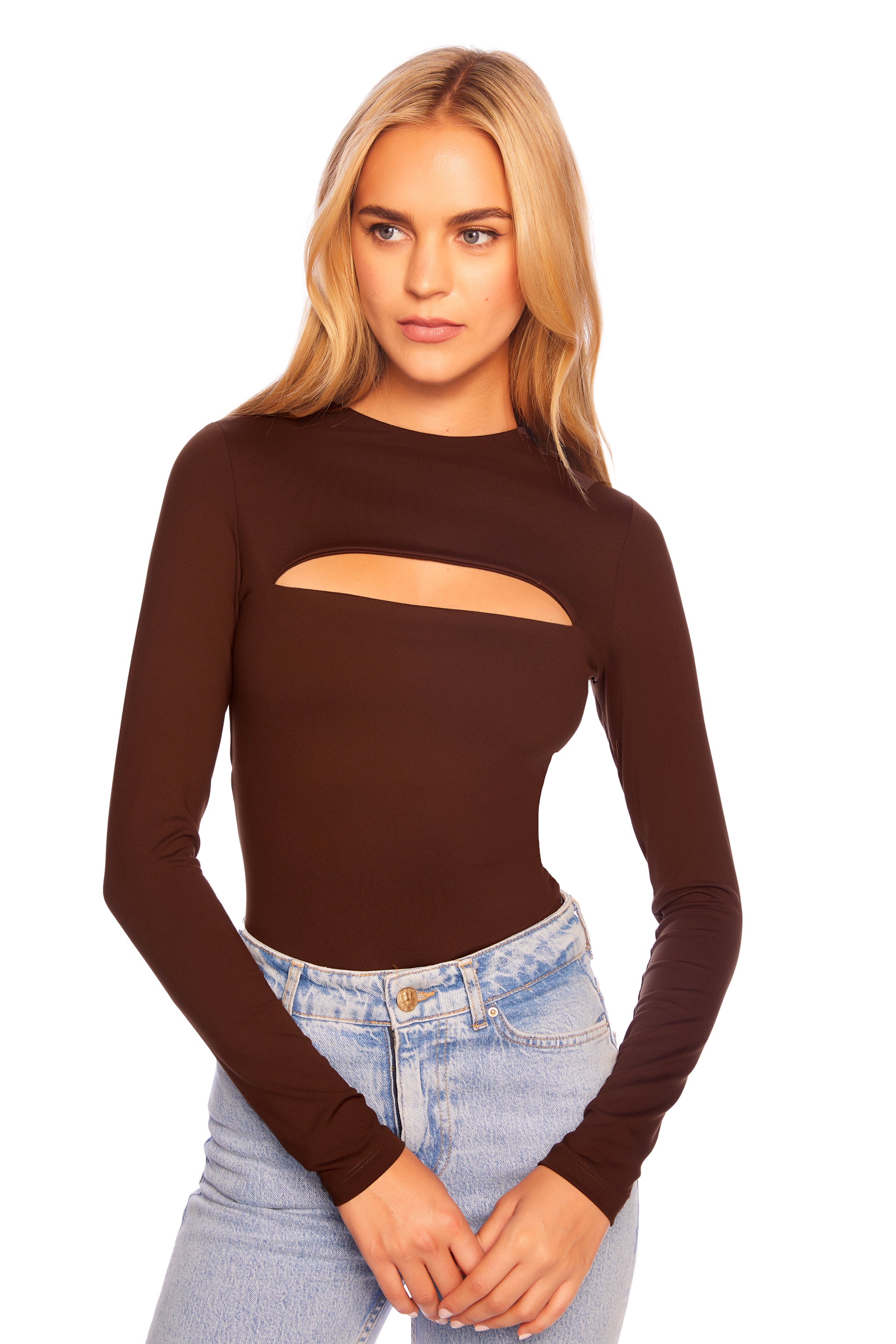 crew slit long sleeve top – Susana Monaco‎