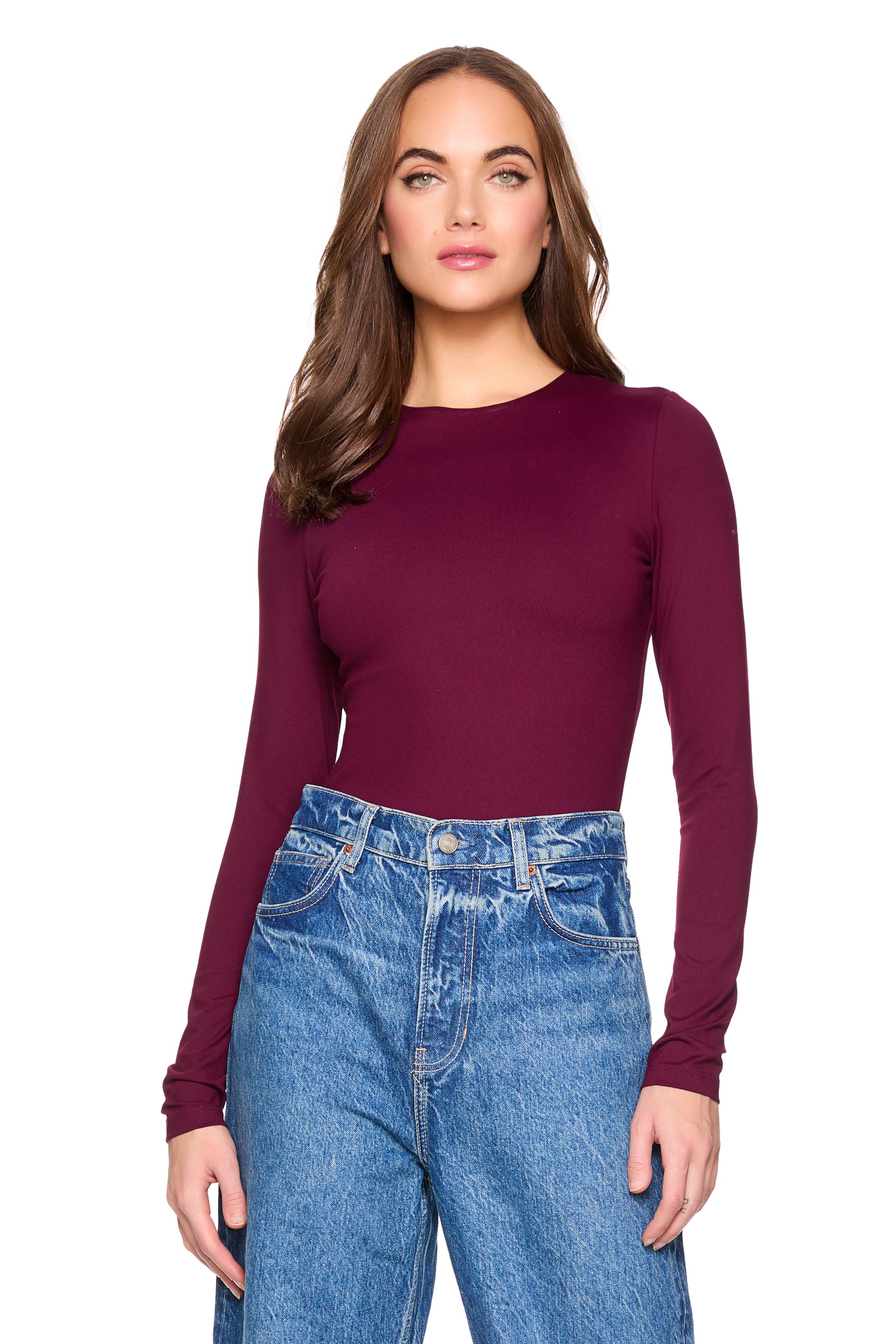 crew neck long sleeve top – Susana Monaco‎