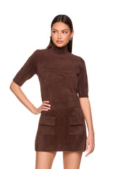 fuzzy sweater mock neck
