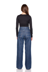 v neck gathered long sleeve