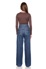 v neck gathered long sleeve