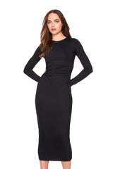 circle side gathered dress