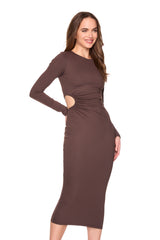 circle side gathered dress