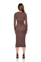 circle side gathered dress