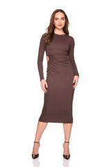 circle side gathered dress