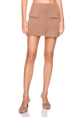 fuzzy sweater pocket skirt