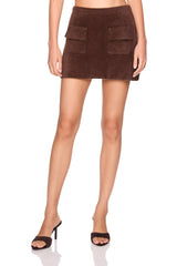 fuzzy sweater pocket skirt