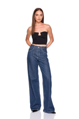 angled wire crop top