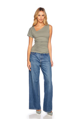 one arm dolman sleeve top