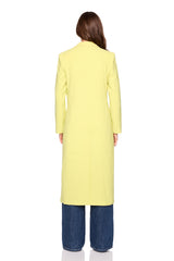 pebble crepe long blazer celery