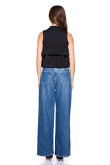 mock neck tiered top