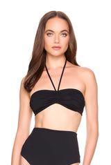 swim high waist bottom black