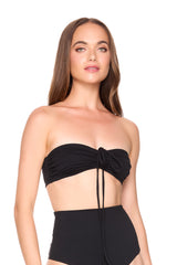 swim high waist bottom black