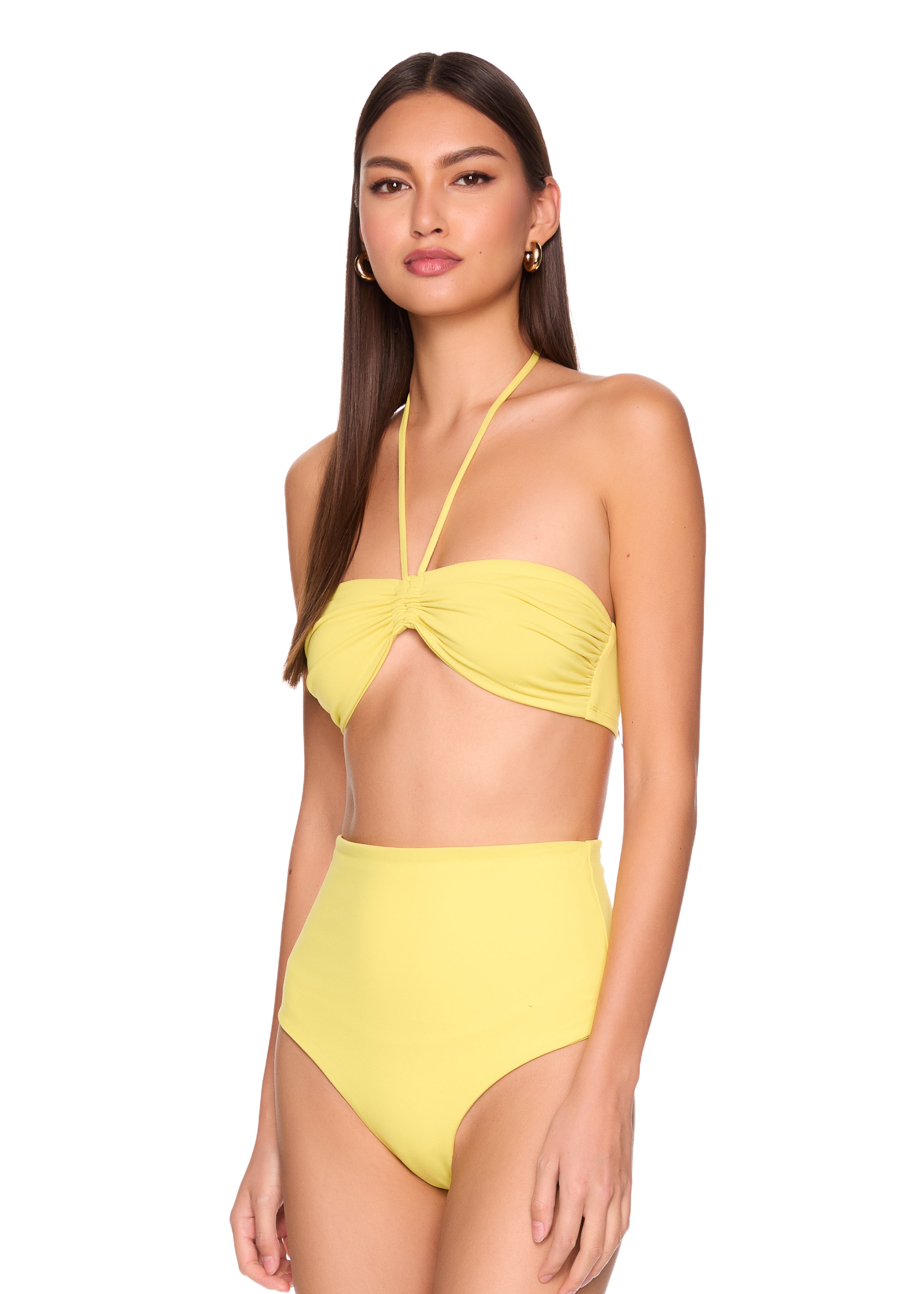 swim drawstring two way top