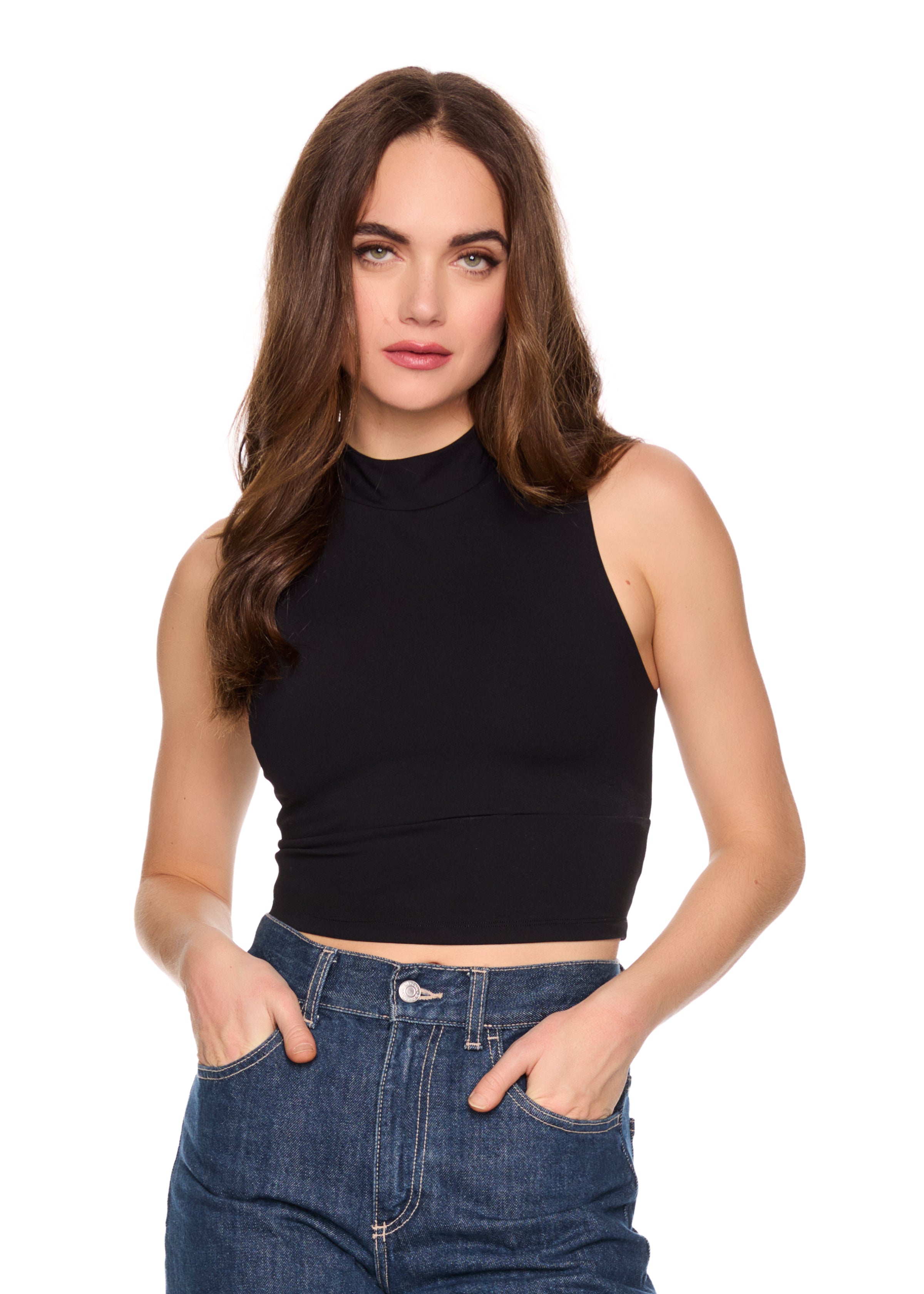 mock sleeveless top
