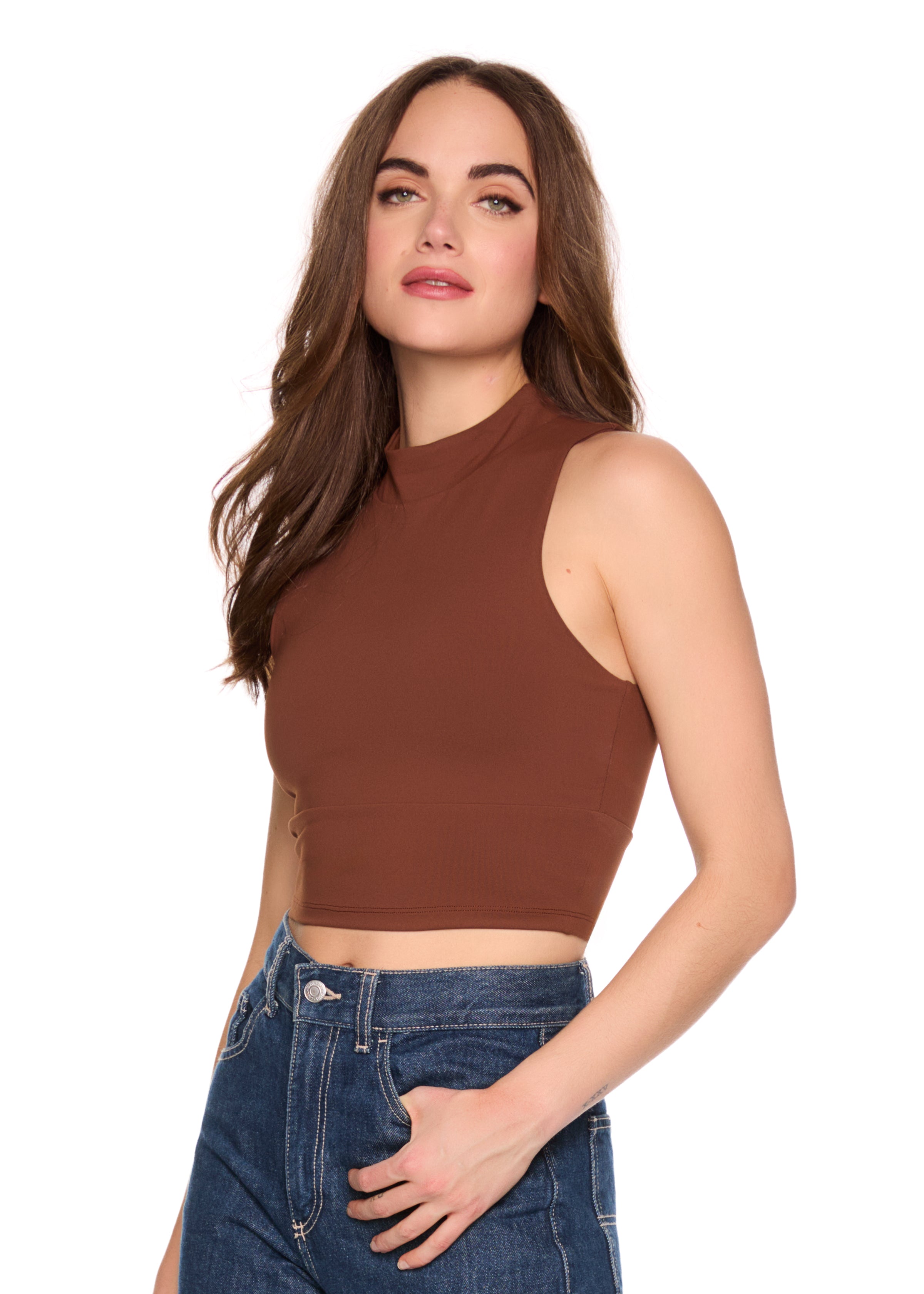 mock sleeveless top