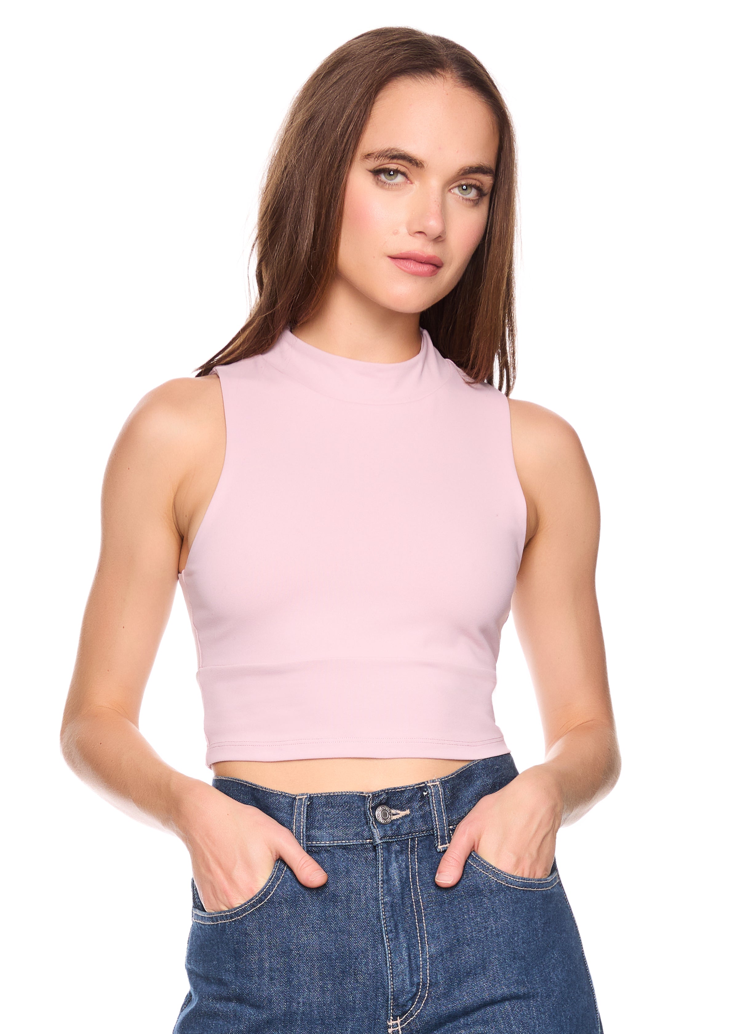 mock sleeveless top