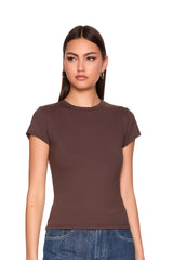 essential shorter crew short sleeve tee