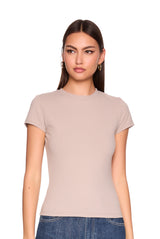 essential shorter crew short sleeve tee