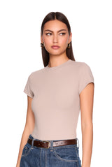 essential shorter crew short sleeve tee